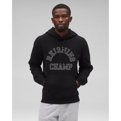 Reigning Champ Men Midweight Terry Arch Logo Hoodie Black White RC-3438-BLW