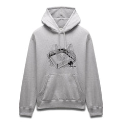 Reigning Champ Men Midweight Terry Lines Hoodie Heather Grey Black RC-3304-HGB