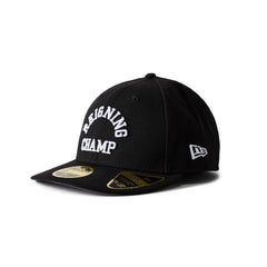 Reigning Champ Men Woven New Era Low Pro 59Fifty Arch Logo Cap Black White