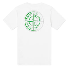 STONE ISLAND(Kids)  Logo Front and Back T-Shirt White